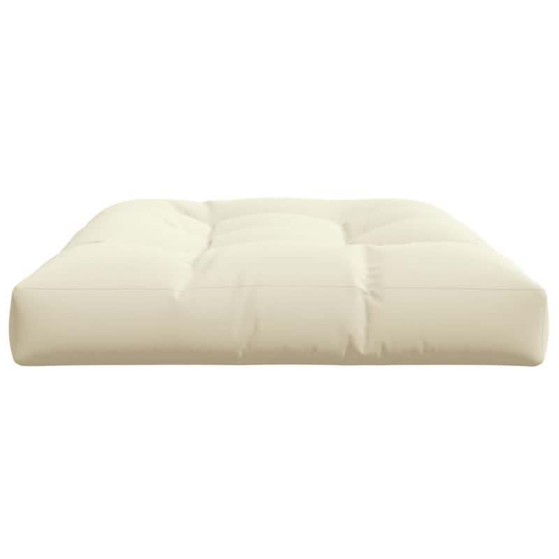 Moni Outdoor Cushion for Bench, Plush Tufted Ivory Oxford Fabric