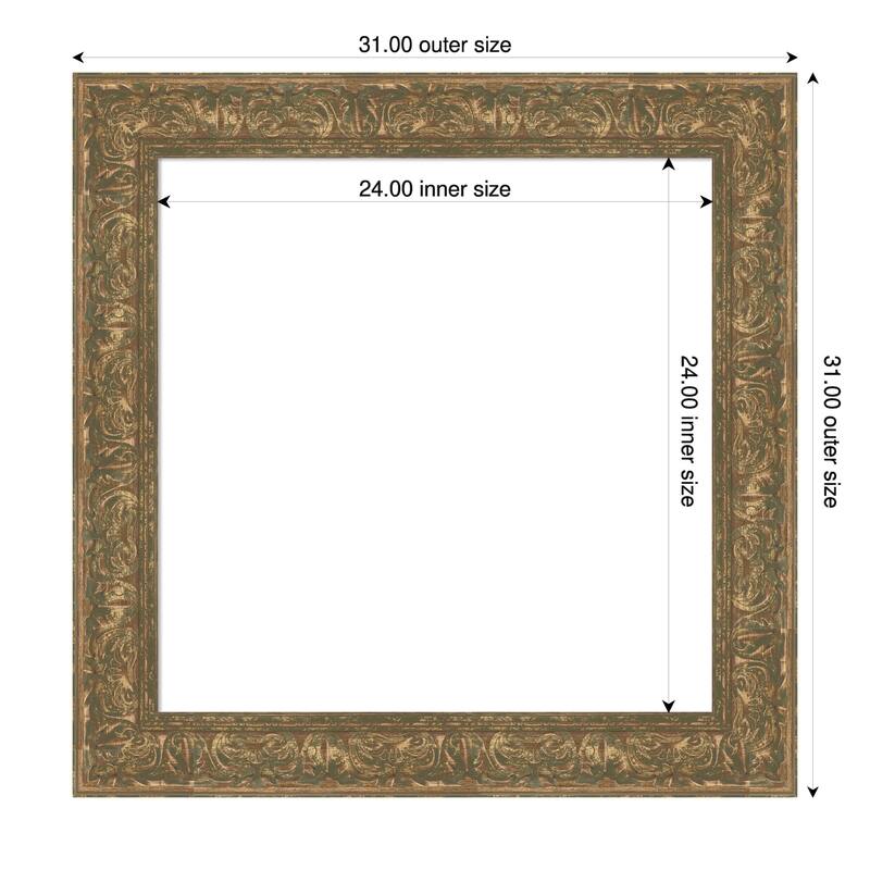 Luxe Framed Dry Erase Magnetic Board - 31 x 31 in - Luxe Bronze Gold