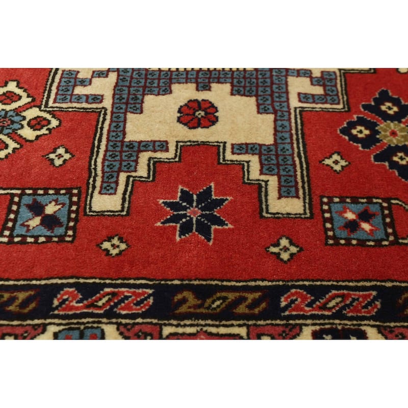 ECARPETGALLERY Hand-knotted Kayseri Vintage Red Wool Rug - 3'3 x 5'0