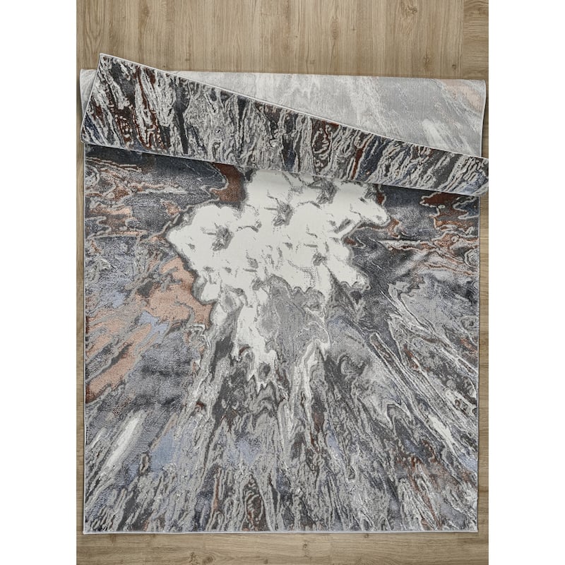 Inspire Collection Abstract Burst Area Rug