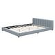 preview thumbnail 7 of 13, Queen Size & Twin XL Size Upholstered Platform Bed, PU Leather Mother & Child Bed, Convertible for Two Separate Beds, Gray