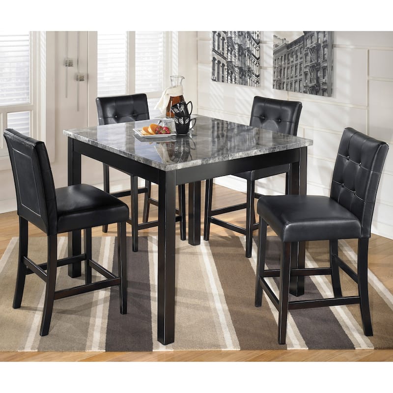 Maysville Square Black/ Grey 5-piece Dining Room Set