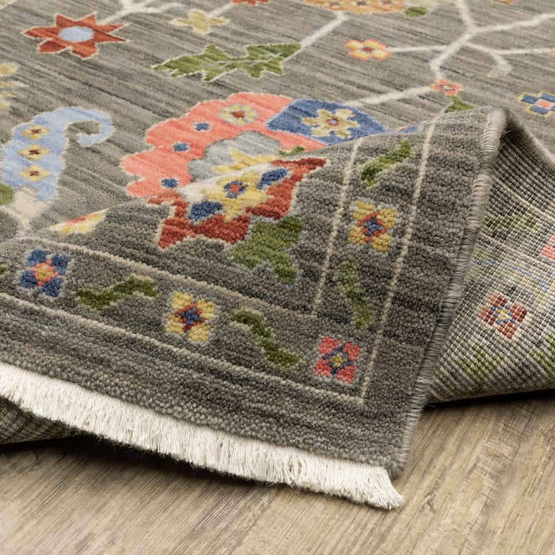 Style Haven Lawson Traditional Bordered Wool Fringe Edge Area Rug