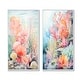 preview thumbnail 10 of 10, Designart "Pastel Colors Watercolor Corals" Coastal Coral Under Water Framed Art Set Of 2 - Animals Wall Decor 2 Pieces