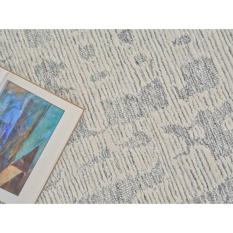 Exquisite Rugs Aspen Handmade Hand-tufted New Zealand Wool on Canvas Natural Gray/Ivory Area Rug