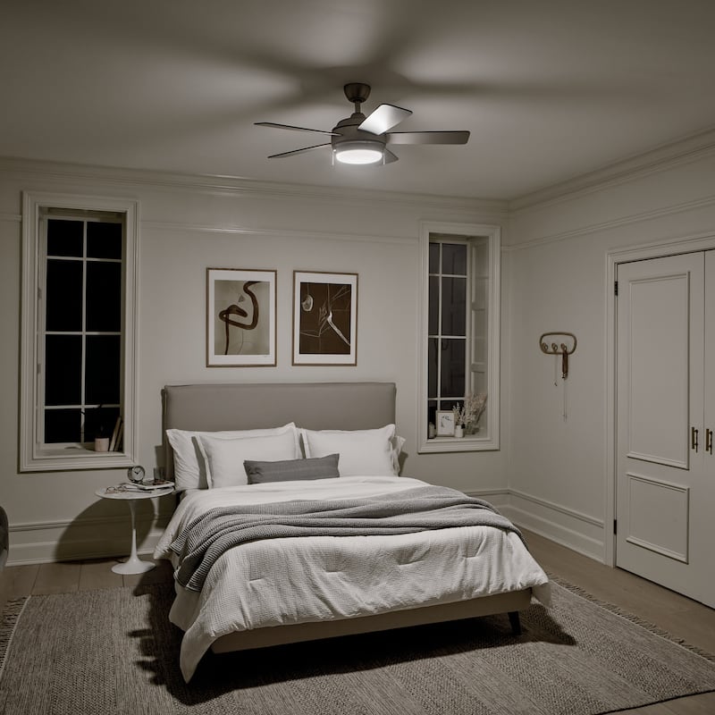 Kichler Lighting Starkk Collection 42-inch Brushed Nickel LED Ceiling Fan