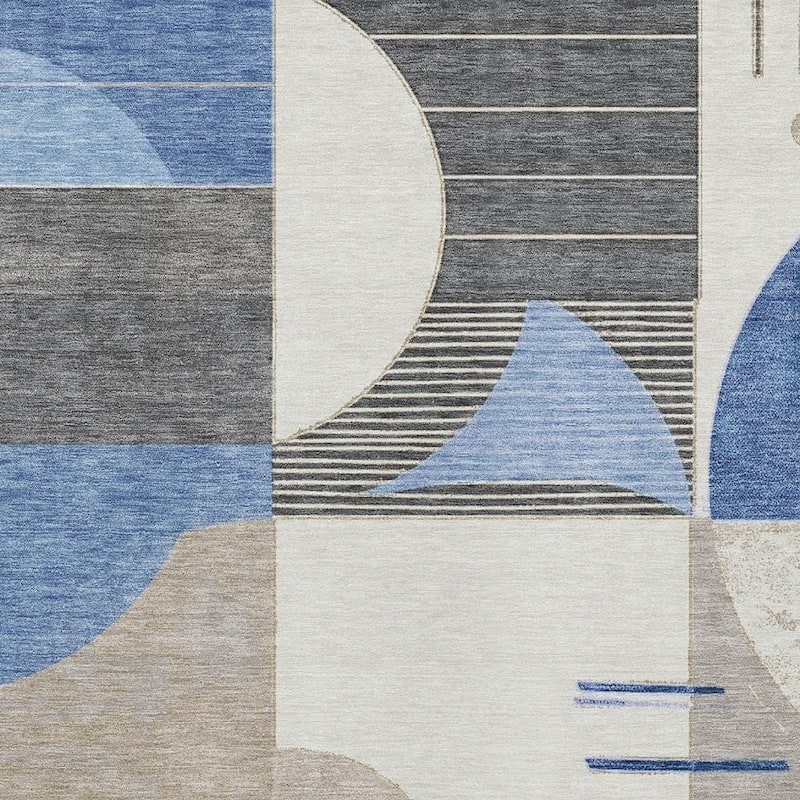 HomeRoots Geometric Modern Rectangle Outdoor Rug