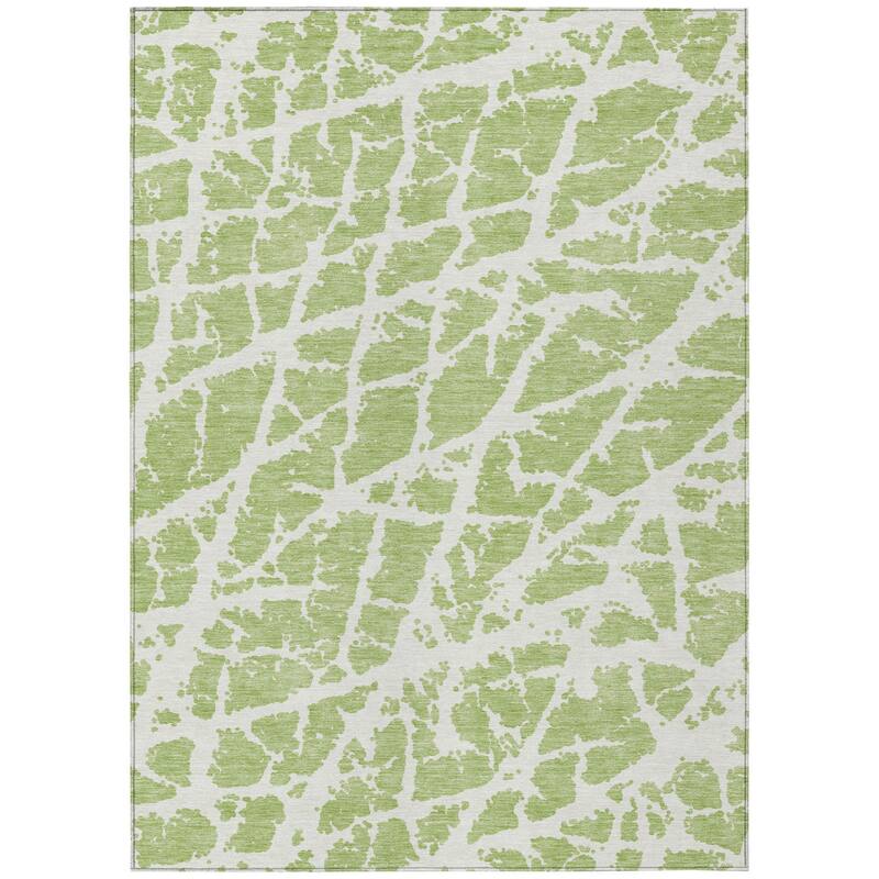 Tami Artistic Abstract Weather Resistant Timeless Fusion Round Outdoor Rug