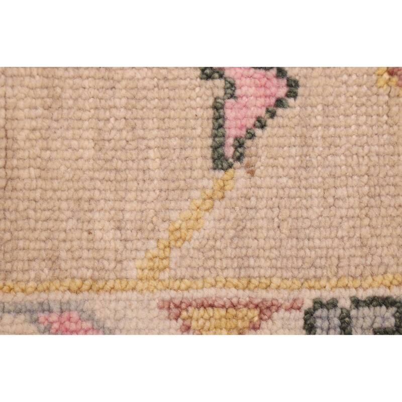 ECARPETGALLERY Hand-knotted Modern Oushak Light Khaki Wool Rug - 8'11 x 11'10