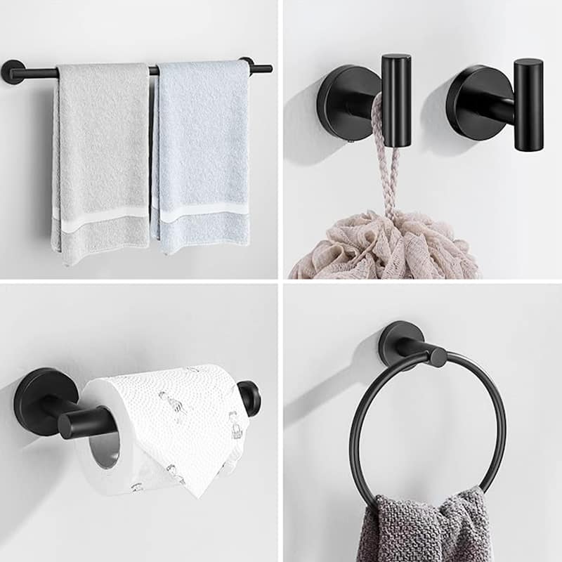 6 - Piece Bathroom Hardware Set Towel Holder Set