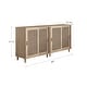 preview thumbnail 2 of 5, Art Leon Accent Natural Cane Rattan Sideboard Buffet Storage Cabinet (Set of 2)
