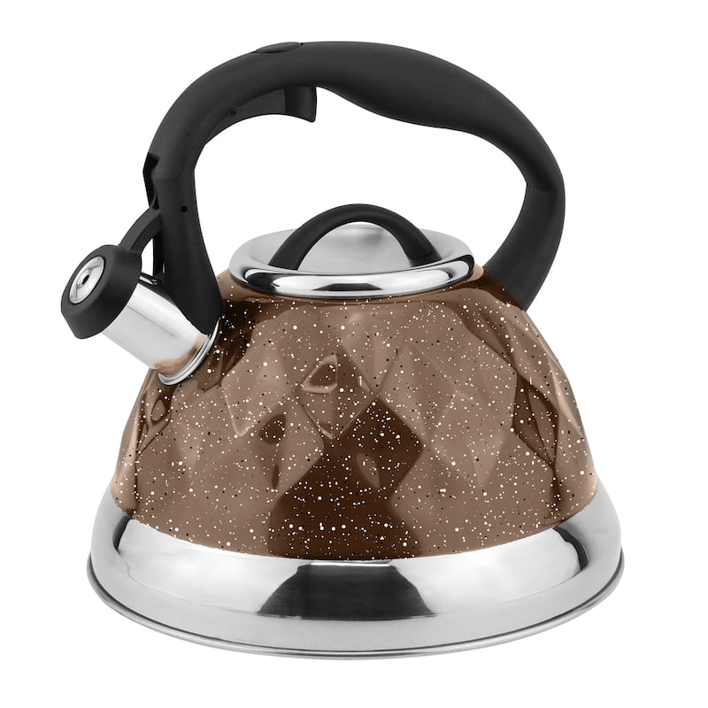 Lorren Home Trends Whistling Tea Kettle 3 Liters, with Ergonomic Handle - Copper