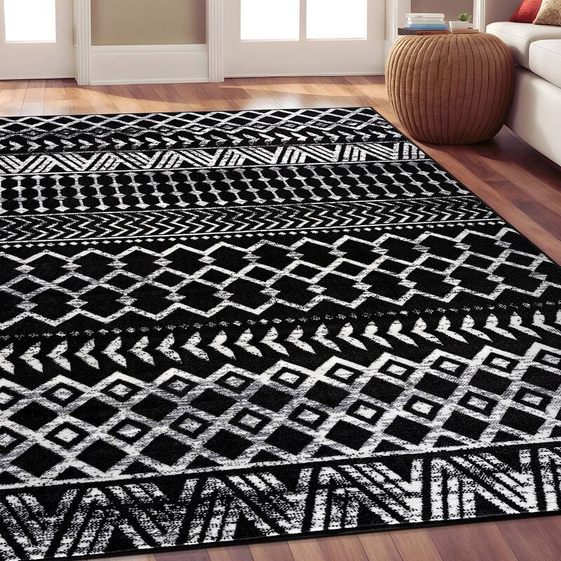 Beverly Rug Diamond Moroccan Bohemian Trellis Indoor Area Rug