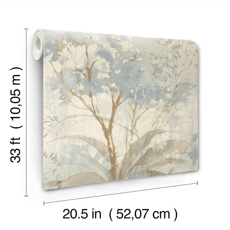 A-Street Prints Mistwood Blue Forest Wallpaper
