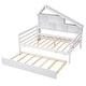 preview thumbnail 6 of 14, Full Size Platform Bed with Trundle and Shelves