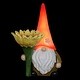 preview thumbnail 12 of 13, Exhart Solar Sunflower Simon Garden Gnome Statue, 12 Inch
