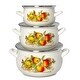 preview thumbnail 9 of 8, STP Goods Apples Belly Deep Enamel on Steel Casserole w/Glass Lid