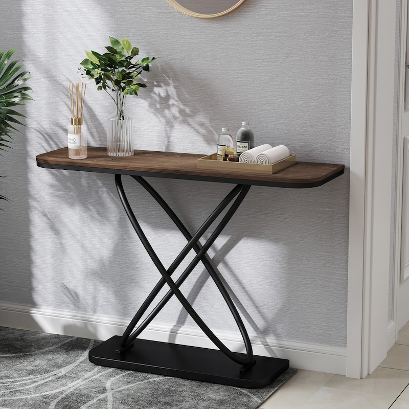 47.4" Industrial Console Table for Entryway Sofa Table - 47.4"L x 14"W x 32.8"H