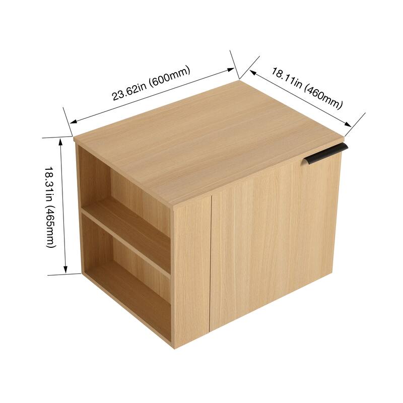 24" Oak Bathroom Vanity Cabinet with Generous Storage, Soft-Close Doors, and Easy Assembly (Sink Not Included)
