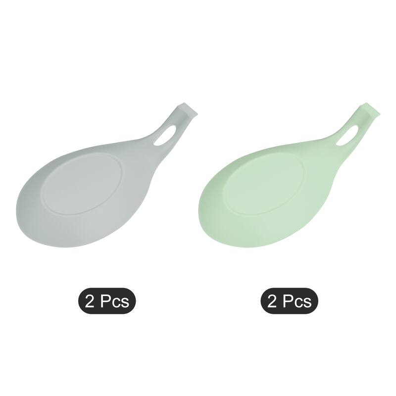 3.74" Silicone Spoon Rest Kitchen Utensil Holder, 1 Set/4pcs