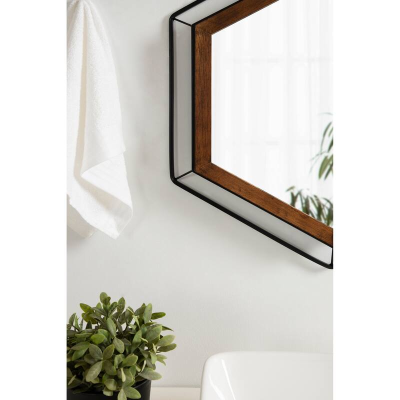 Kate and Laurel Wesman Framed Wall Mirror - 28x28