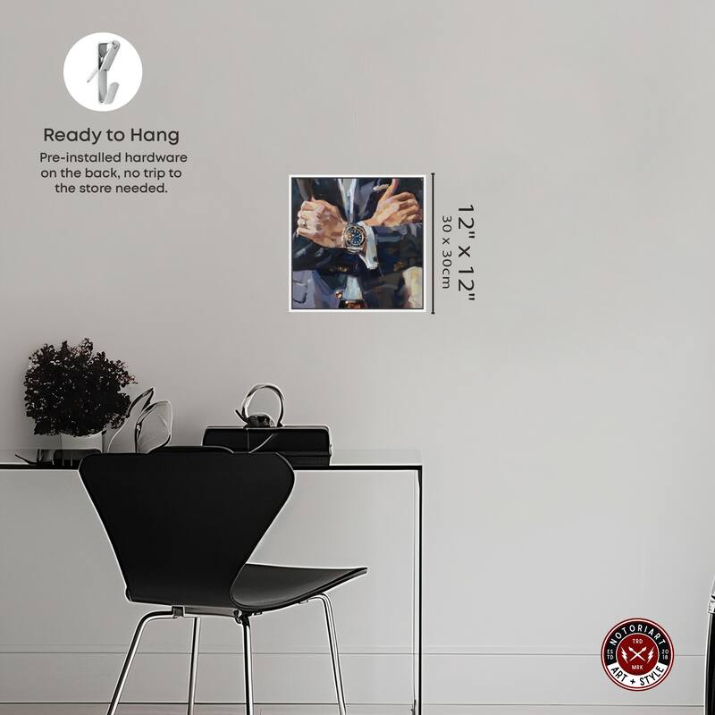 Notoriart Down To Business Framed Men Style 1 Piece Canvas Wall Art