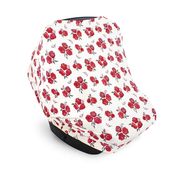 slide 1 of 1, Hudson Baby Girls Multi-use Car Seat Canopy, Red Rose, One Size - Red Rose Red Rose