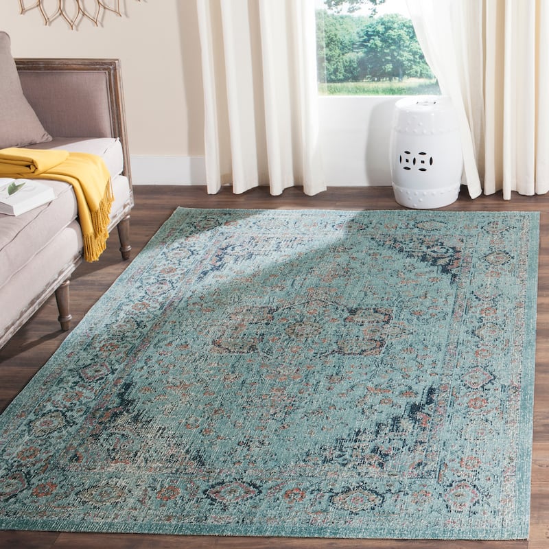 SAFAVIEH Artisan Aafke Distressed Oriental Rug - 9' x 12' - Light Blue