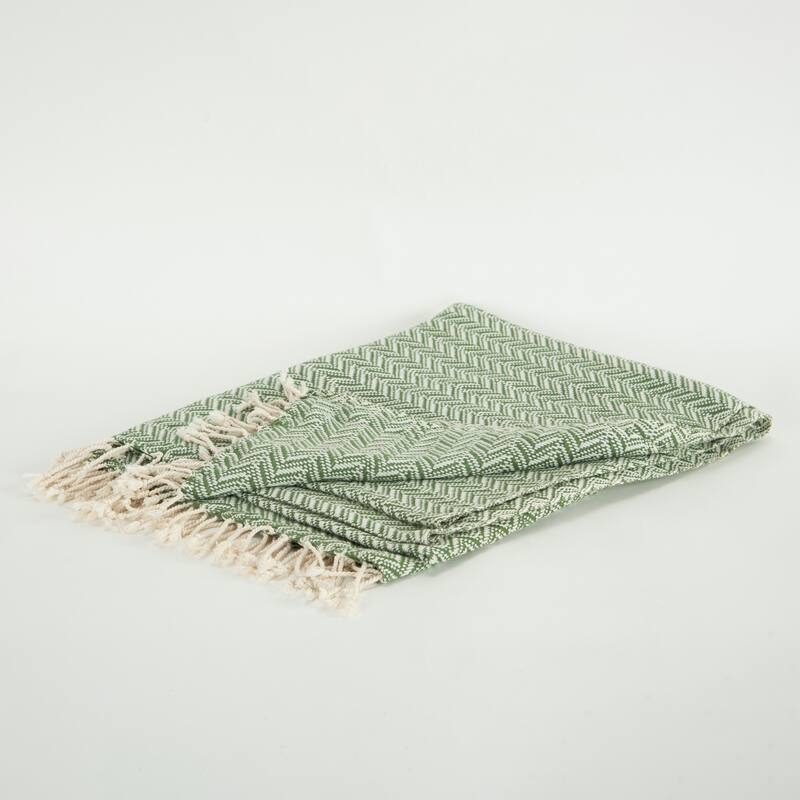 Rizzy Home Chevron Hand Loomed Woven Throw