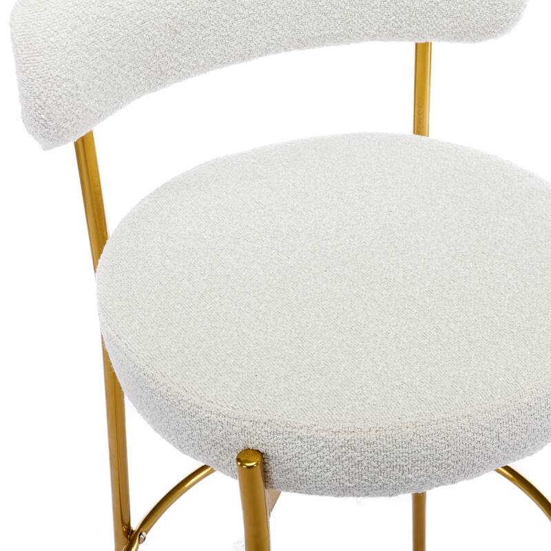 Counter Height Bar Stools Set of 2 Modern Armless Chairs