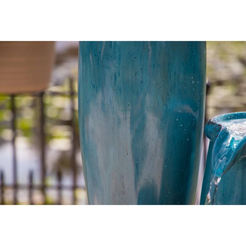 Kenroy Home Vessel Cascading Floor Fountain - Blue