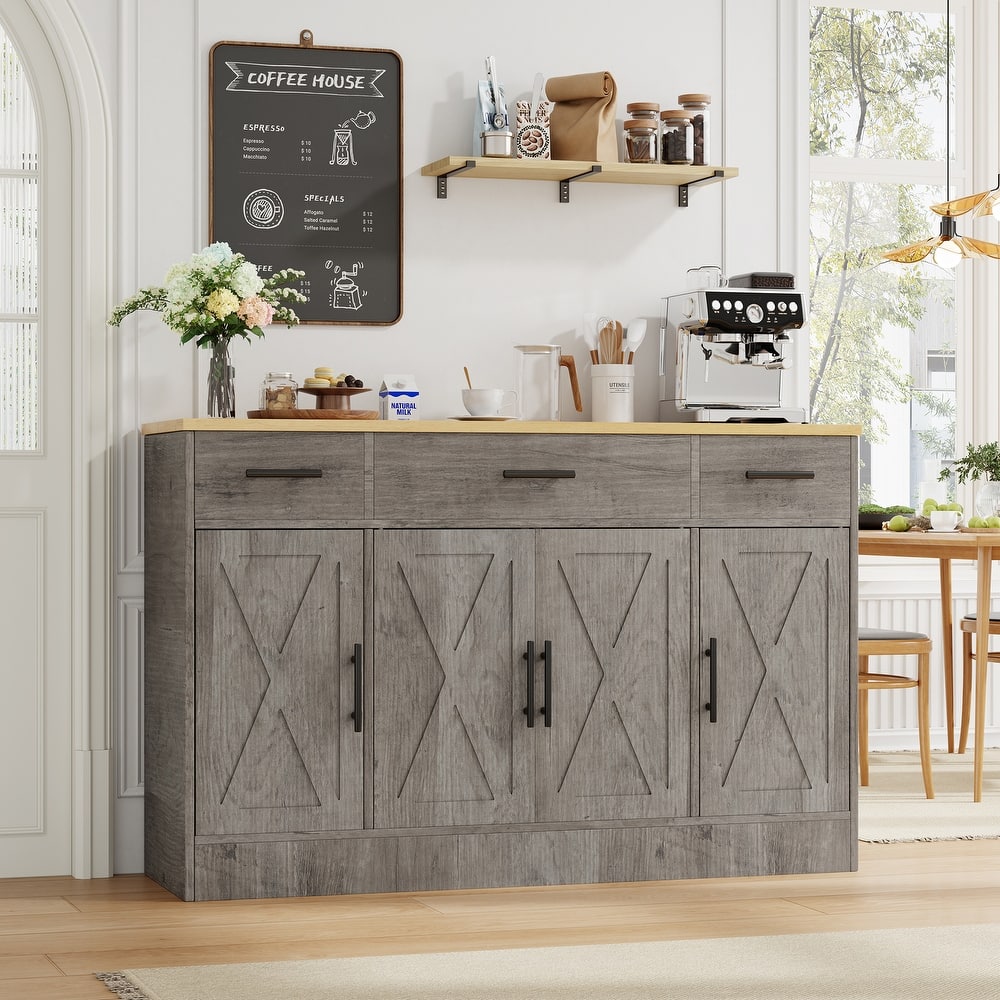 Farmhouse Kitchen Buffet Storage Cabinet, Sideboard