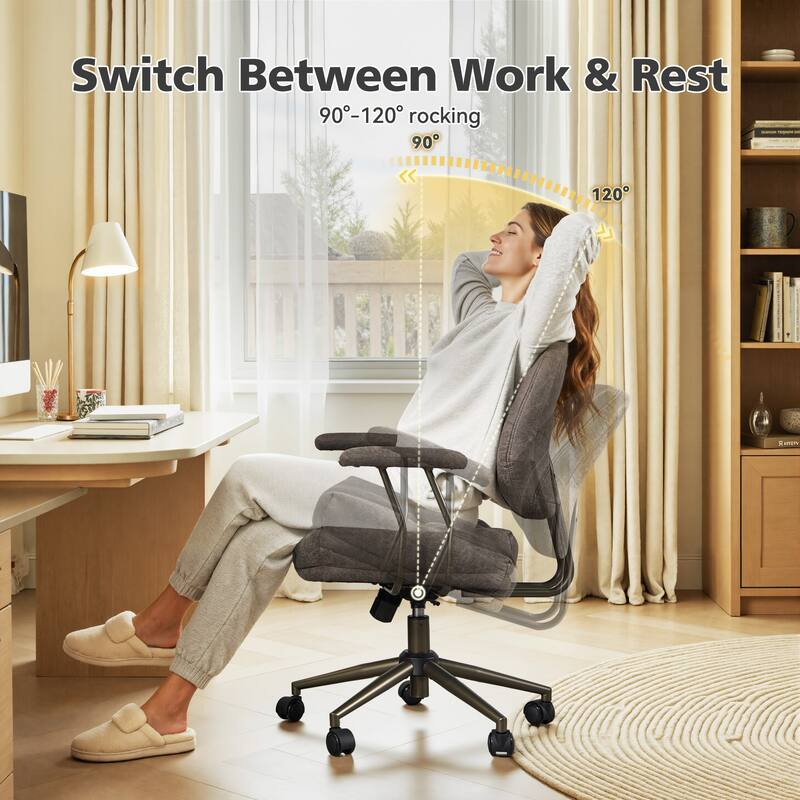 HOOOWOOO Modern Office Chair Adjustable Swivel Task Chair