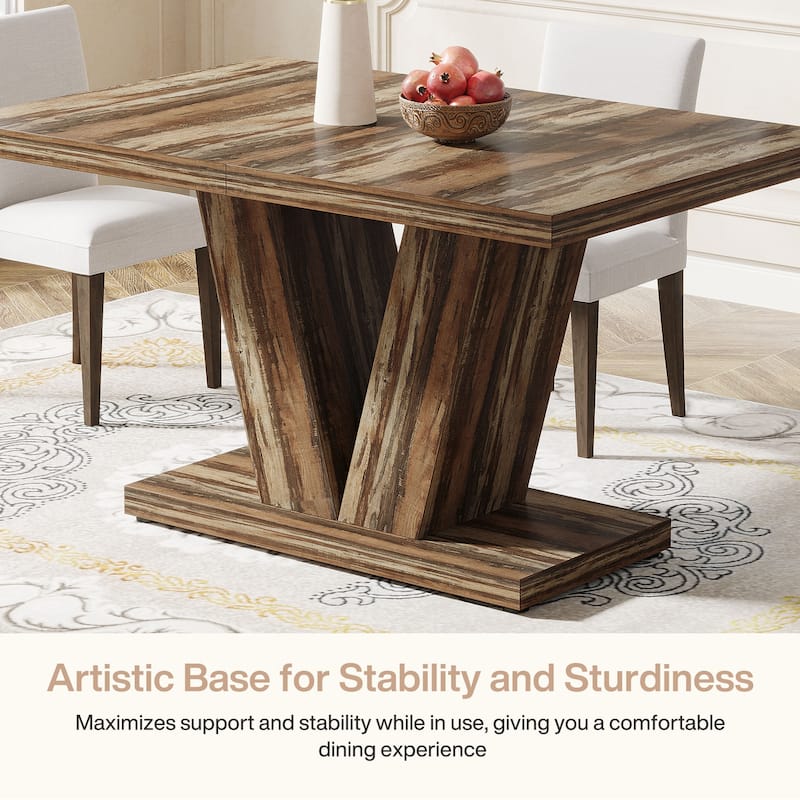 47” Farmhouse Small Rectangle Dining Table for Kitchen Dining Room - On ...