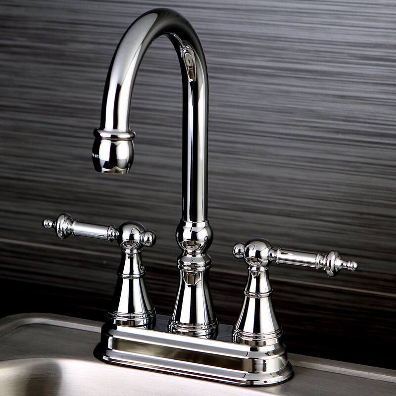 Kingston Brass Templeton Deck Mounted Double Handle Bar Faucet with