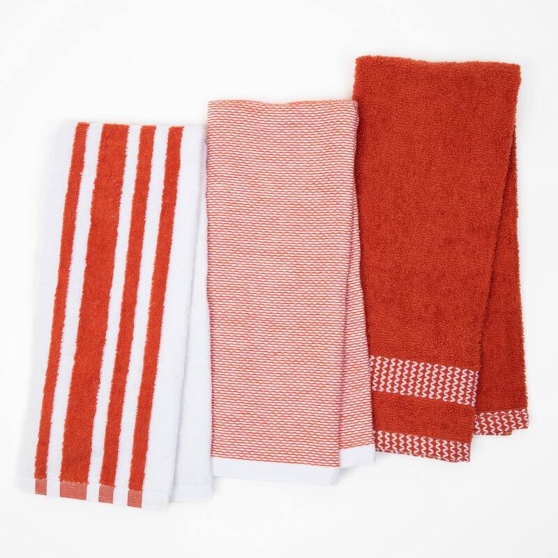 The Sloppy Chef Yarn Dyed 6-Piece Kitchen Towels - 16x26