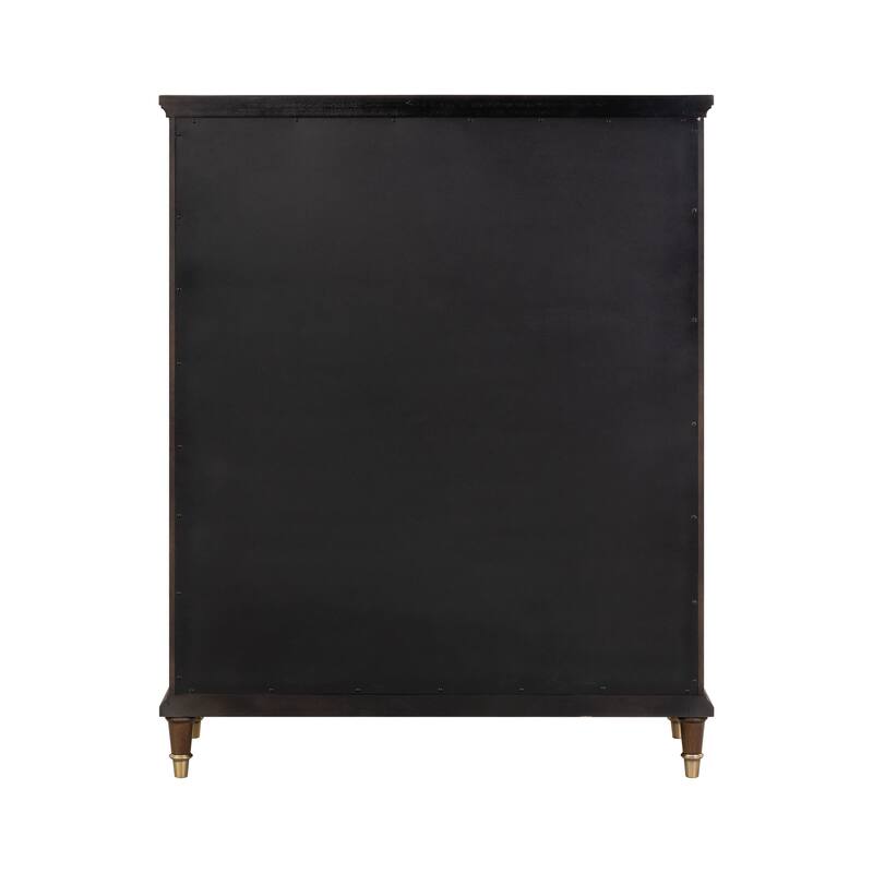 Furniture of America Prylen Modern Dark Cherry Solid Wood 5-Drawer Chest