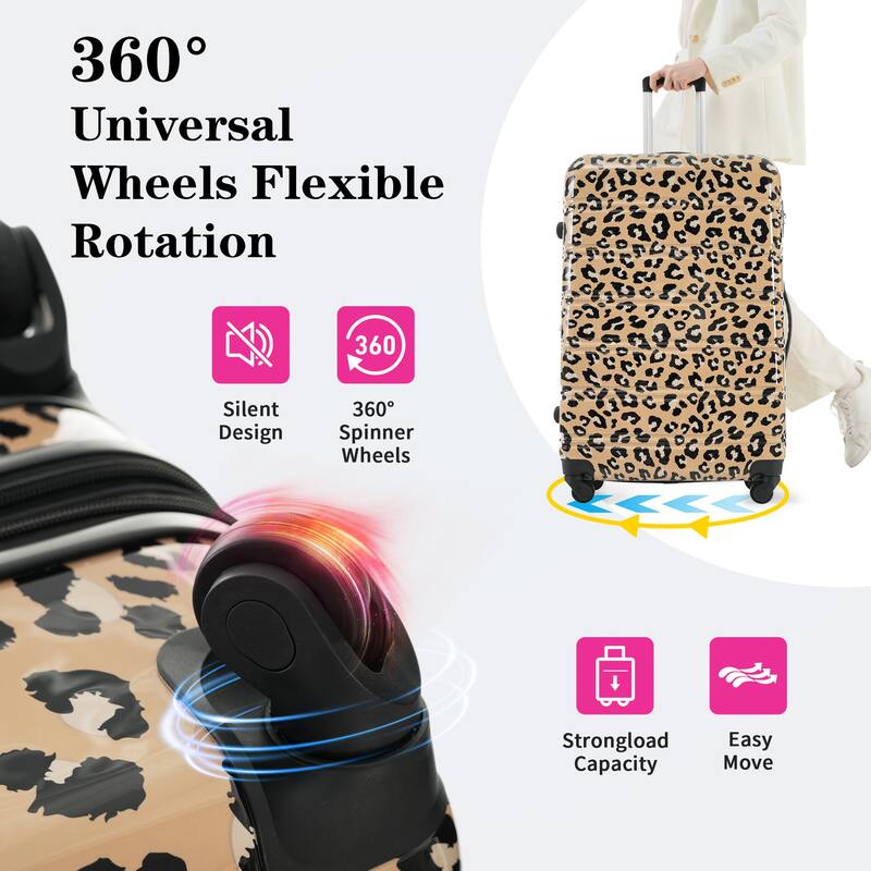 3-Piece, Modern Luggage Sets, Hard-Shell Expandable Luggage with Silicone Handles and TSA Lock, for Boarding Travel