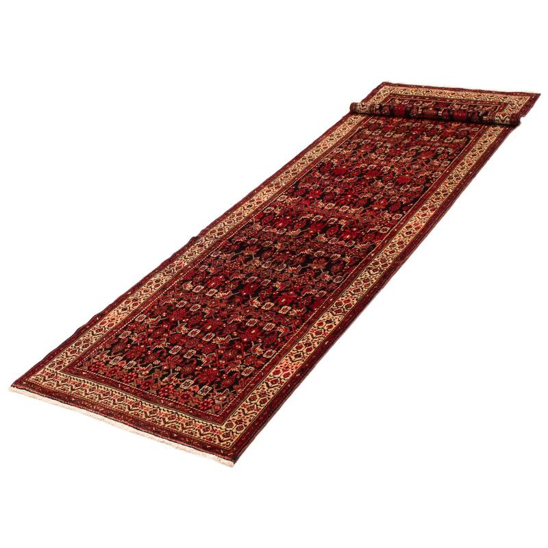 ECARPETGALLERY Hand-knotted Andelz Red Wool Rug - 3'7 x 14'4