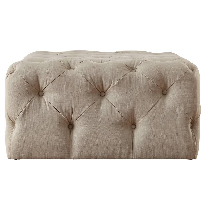 Knightsbridge Rectangular Tufted Ottoman with Casters by iNSPIRE Q Artisan