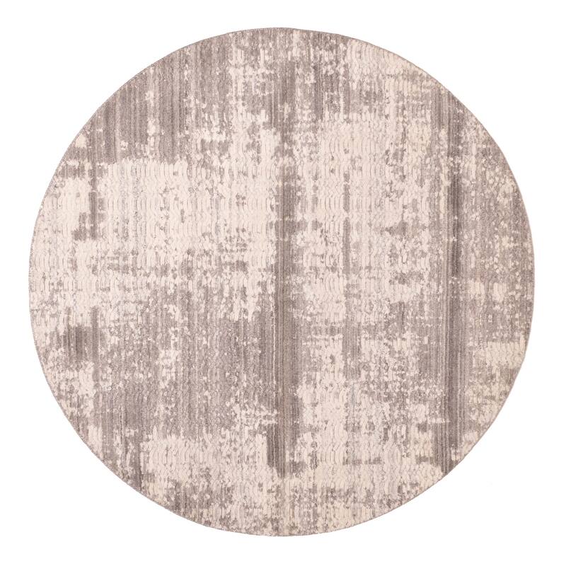 ECARPETGALLERY Hand Loomed Elysian Dark Grey Wool Rug - 6'0 x 6'0