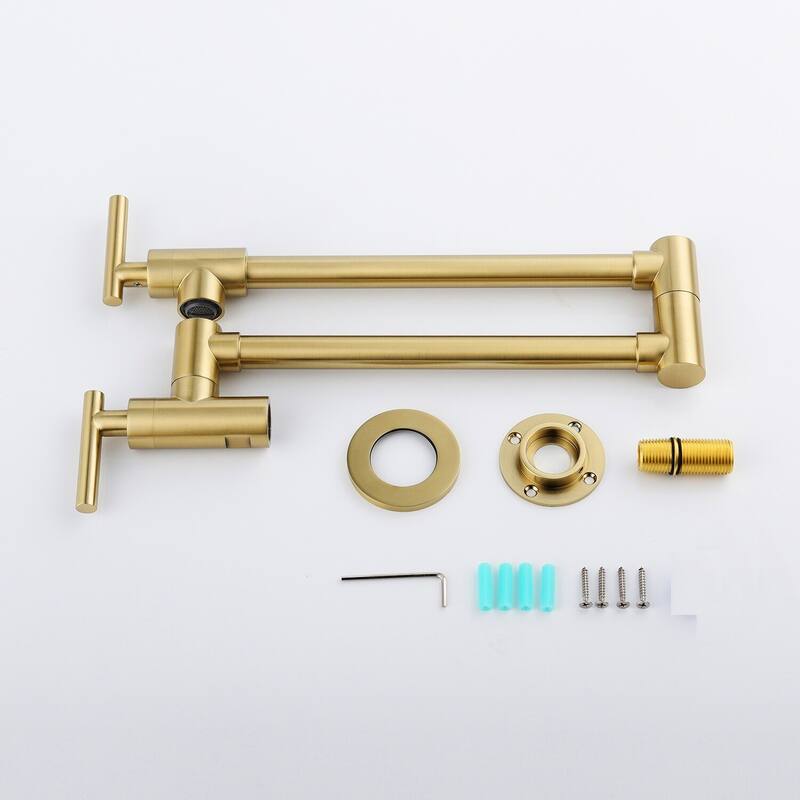 Modern Wall Mount Brushed Pot Filler Faucet