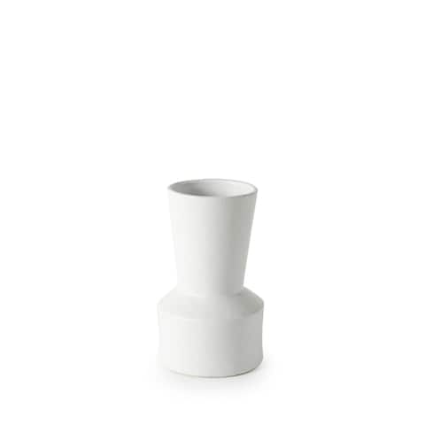 Laforge 5.5L x 5.5W x 9.4H White Ceramic Vase