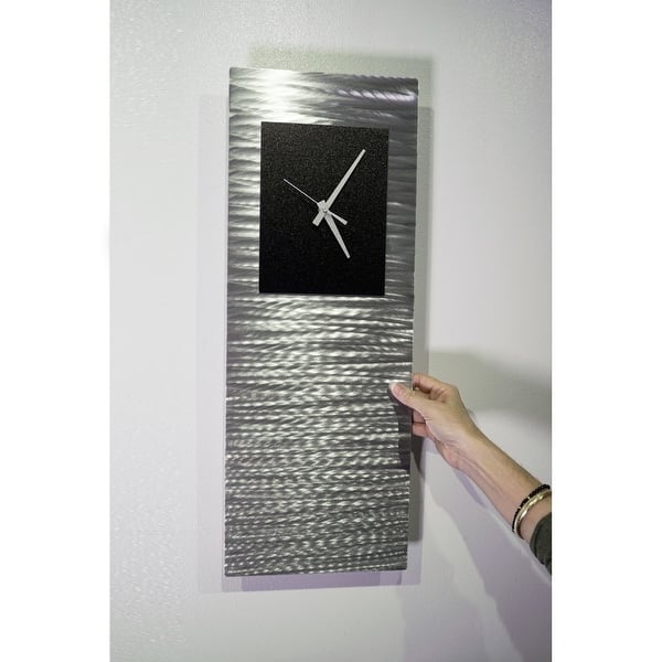 Statements2000 Modern Metal Wall Clock Art Abstract Decor By Jon Allen Radiance Clock 24 X 9 Overstock 27545421