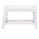 preview thumbnail 8 of 6, White Twin Over Twin Bunk Bed with Ladder, Storage Shelves, Pine Frame