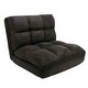 preview thumbnail 9 of 58, Loungie Microsuede 5-position Convertible Flip Chair/ Sleeper Black