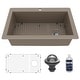 preview thumbnail 7 of 82, Karran Drop-In Quartz 33 in. 1-Hole Single Bowl Kitchen Sink Kit