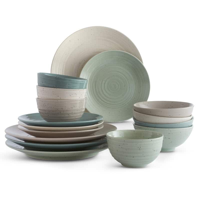 Sango Siterra Artist's Blend 16-Piece Stoneware Dinnerware Set