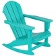 preview thumbnail 70 of 85, POLYTRENDS Laguna Adirondack Eco-Friendly Poly All-weather Outdoor Rocking Chair Turquoise