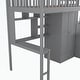 preview thumbnail 3 of 33, Twin size Loft Bed with Bookshelf,Drawers,Desk,and Wardrobe